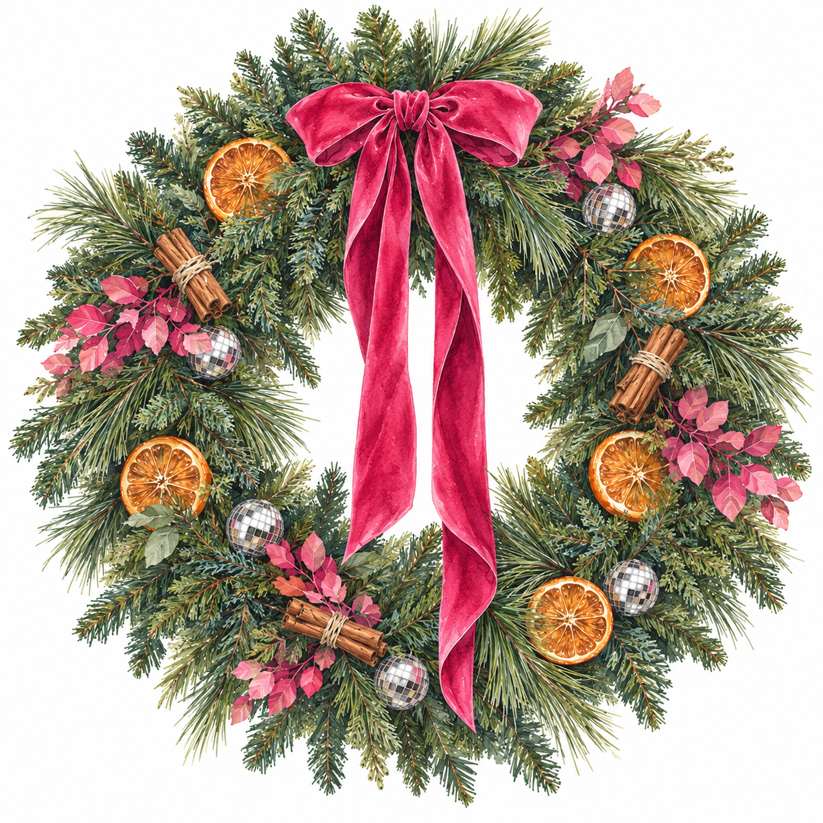 Make Your Own Christmas Wreath Kit | 12" Fresh British Foliage (Jazzy)